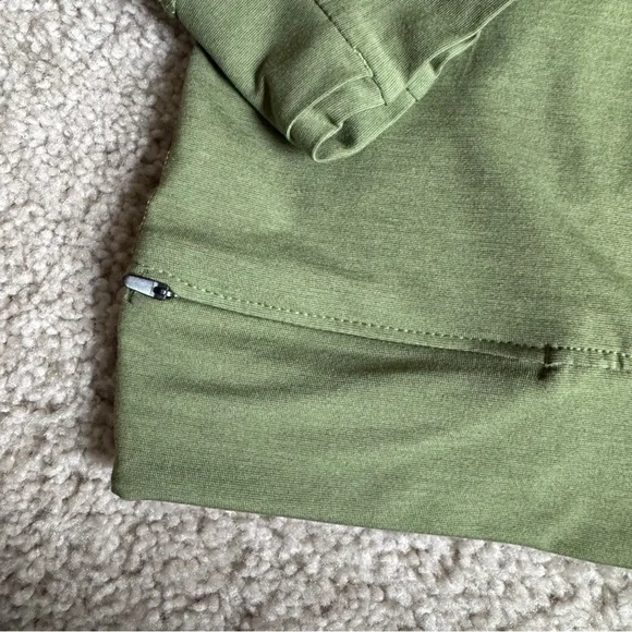 REI Light Weight Quarter Zip Top Green Womens Large - Picture 3 of 6